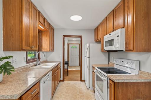 Solid wood cabinets offer timeless quality and the opportunity to paint or refinish them to match your personal style.