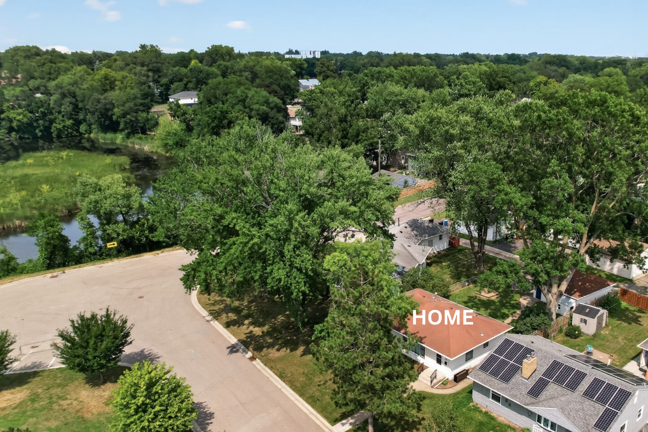 Located on a quiet dead-end road next to a nature area.