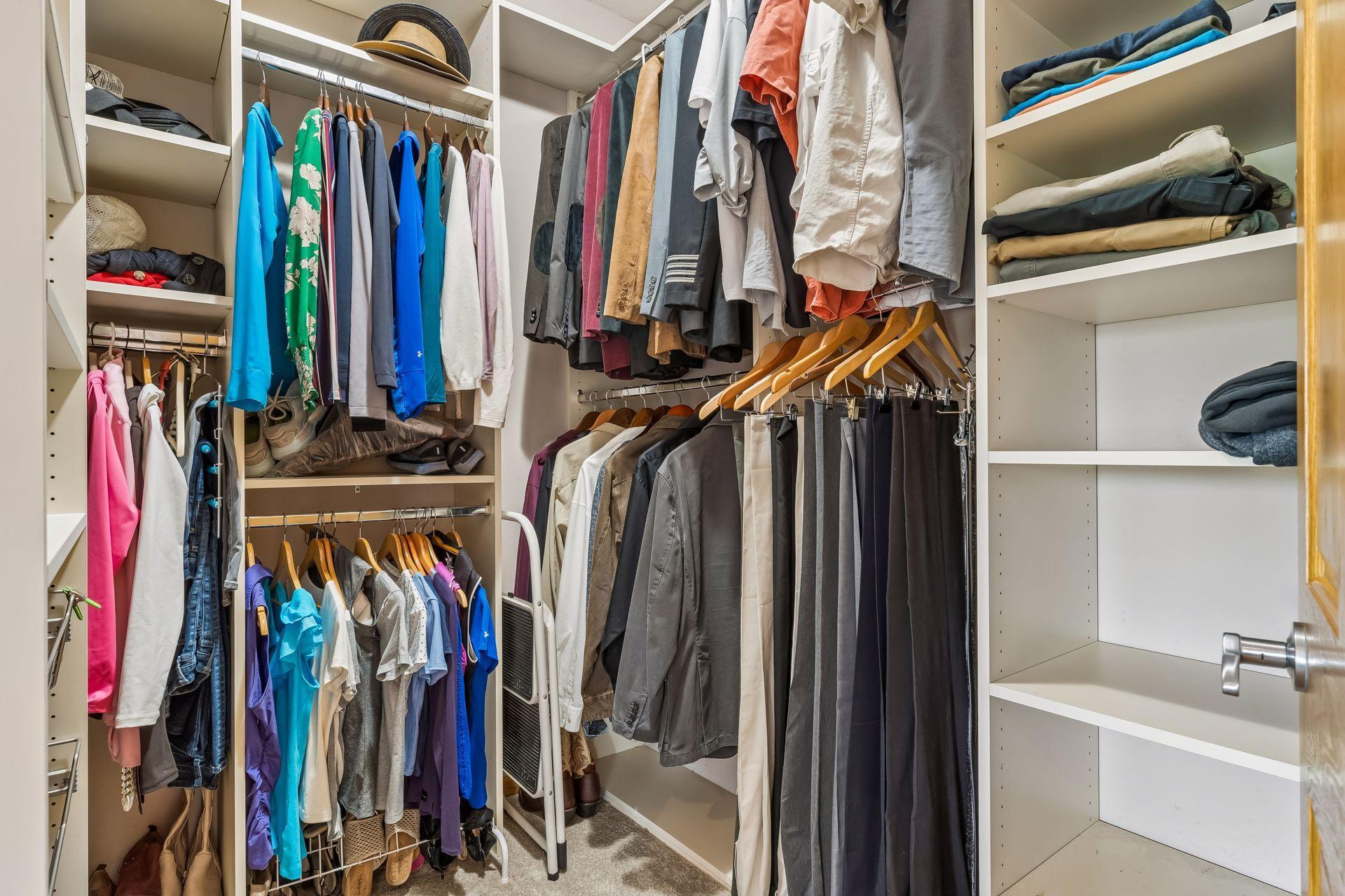 Plenty of space in the primary walk-in closet!