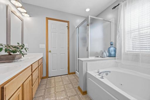 Large soaking tub