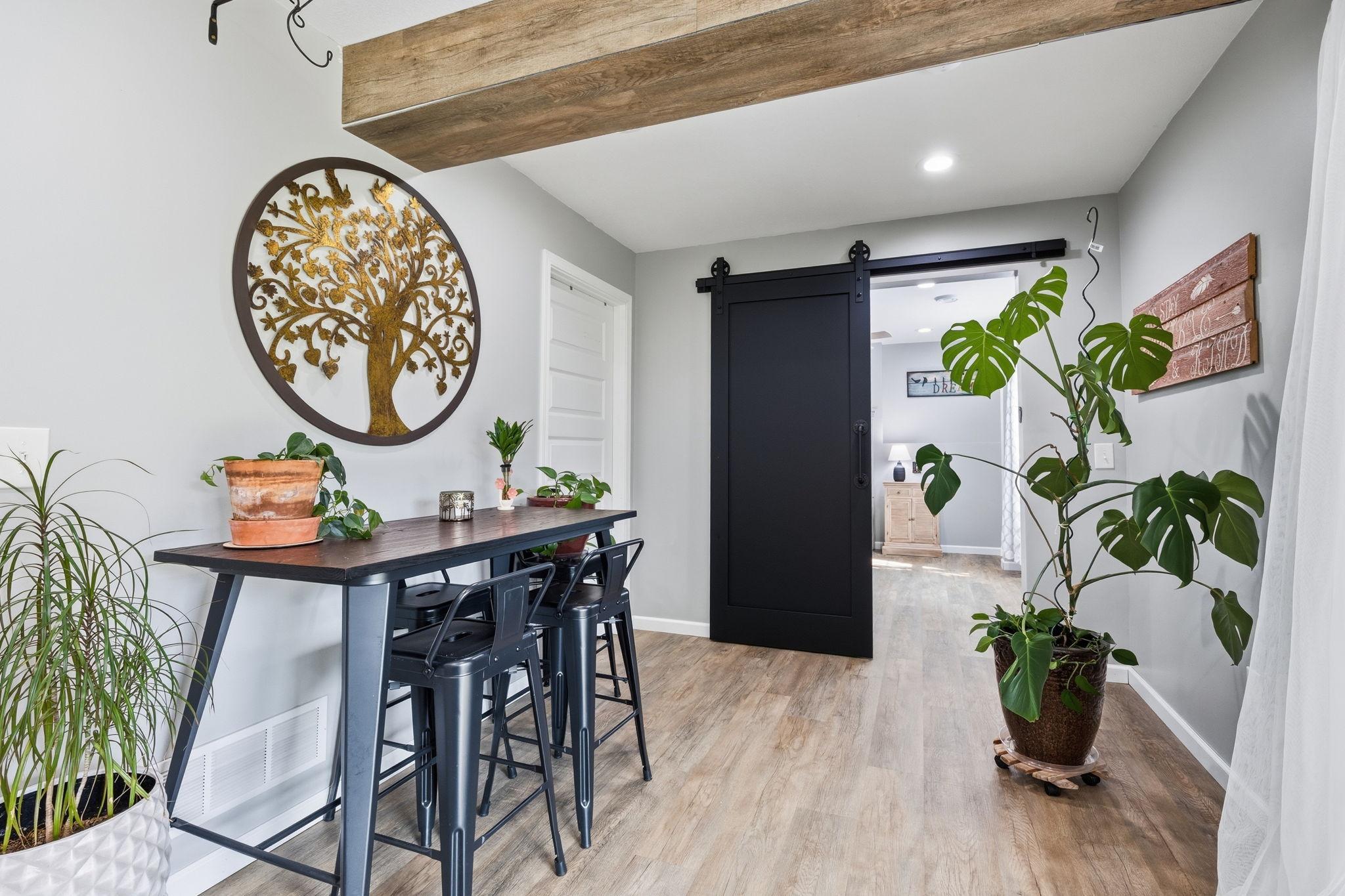 Barn door to 4th bedroom