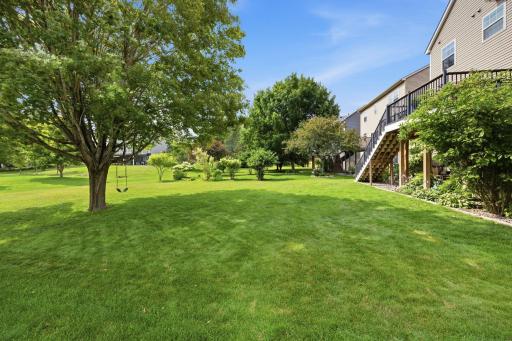 Large yard w/mature trees