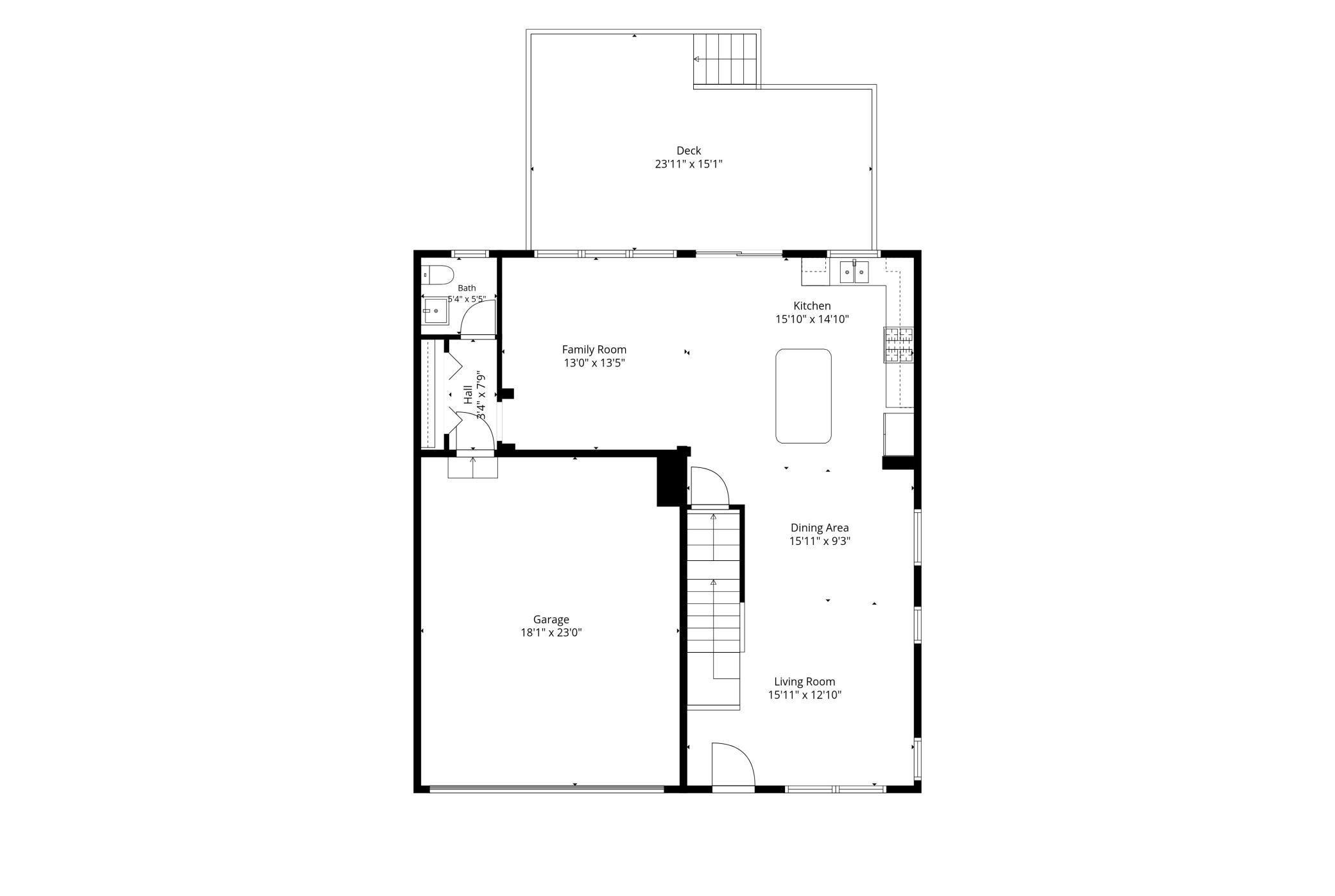 Main level floor plan
