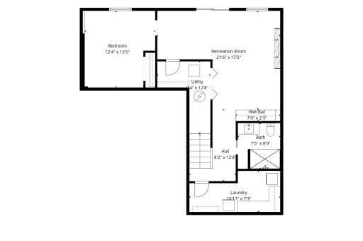 Lower level floor plan