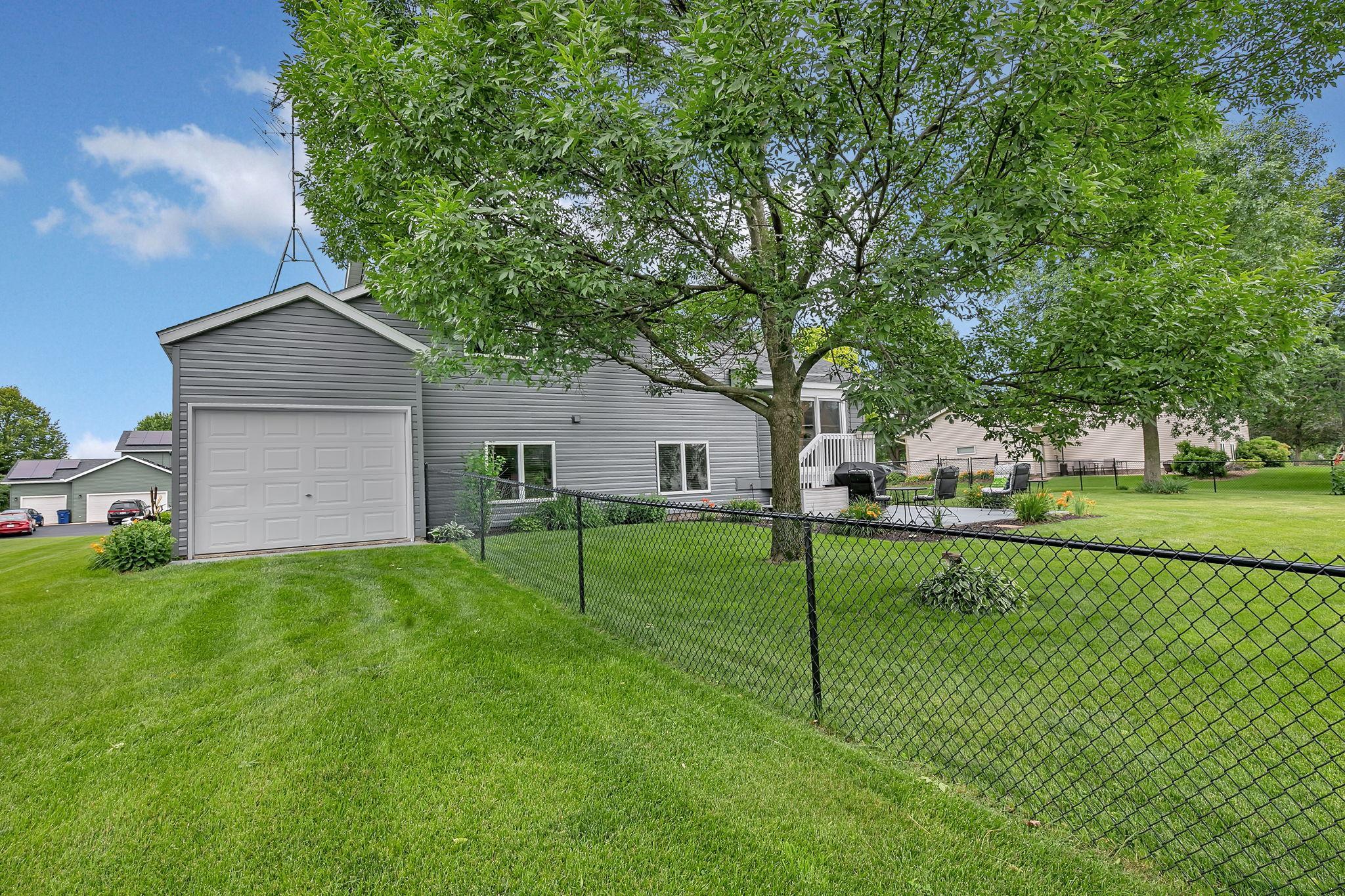 3rd stall = extra storage and fenced in backyard!