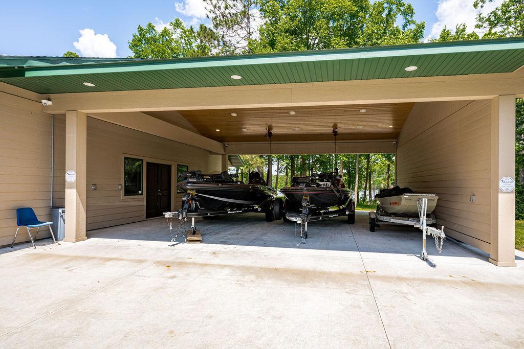 Carport off the east end of building