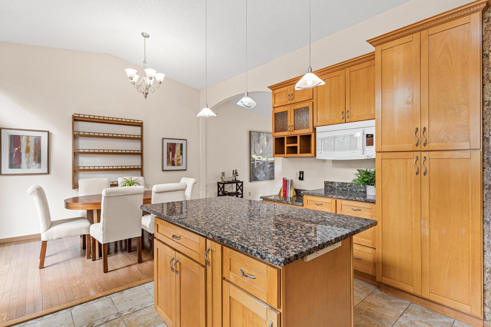High ceilings and an abundance of storage space in the kitchen