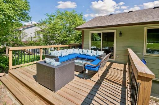 14 x 14 Deck with easy step in to yard/patio area