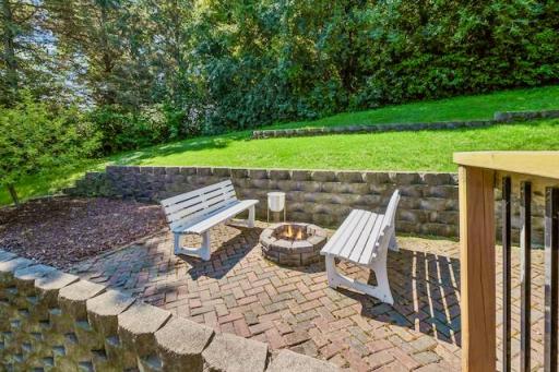 Firepit and bonus patio adjacent to Deck
