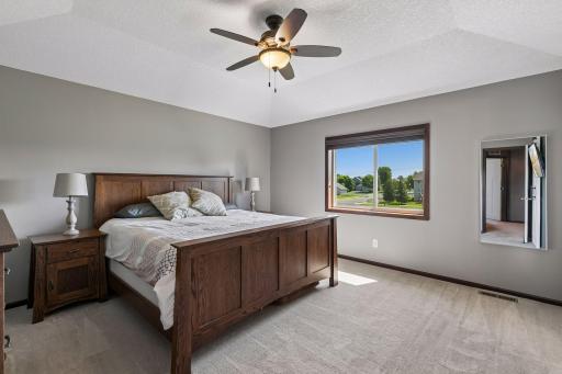Primary suite with ceiling vault