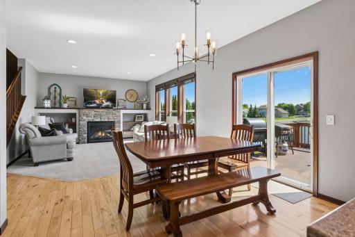Sliding doors open to deck