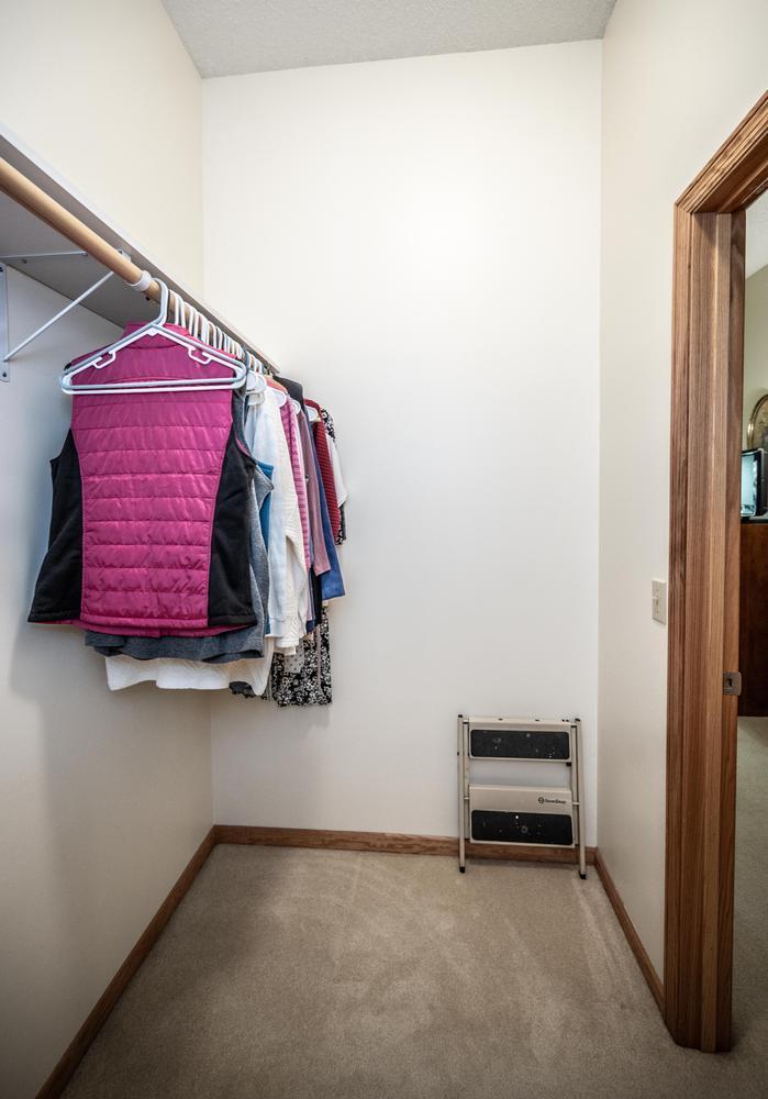 Nice-sized walk-in closet in the primary bedroom