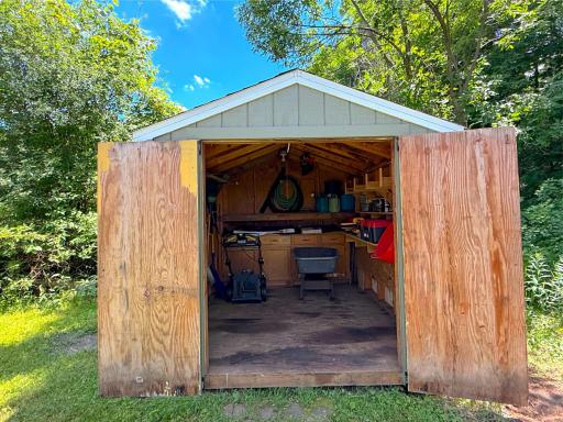 The second storage shed offers even more space for all your lawn equipment, garden tools with room left over for all your lake toys - it's so easy to stay organized.