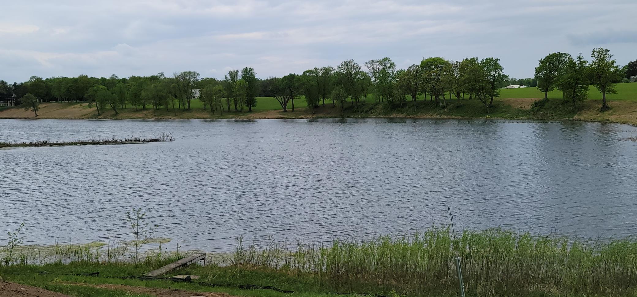 Nice view in the early fall showing your new lake access and lakeshore.