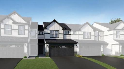 (Exterior rendering, actual home's finishes will vary.)