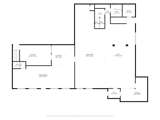 Floor plan showing dimensions of the main floor only.