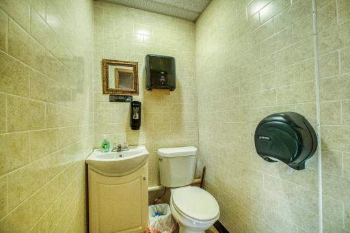 Restroom located just off of the Cafe area. Welcome to The Big Winnie Bar and Cafe located in Bena, Minnesota Just off of Highway 2.