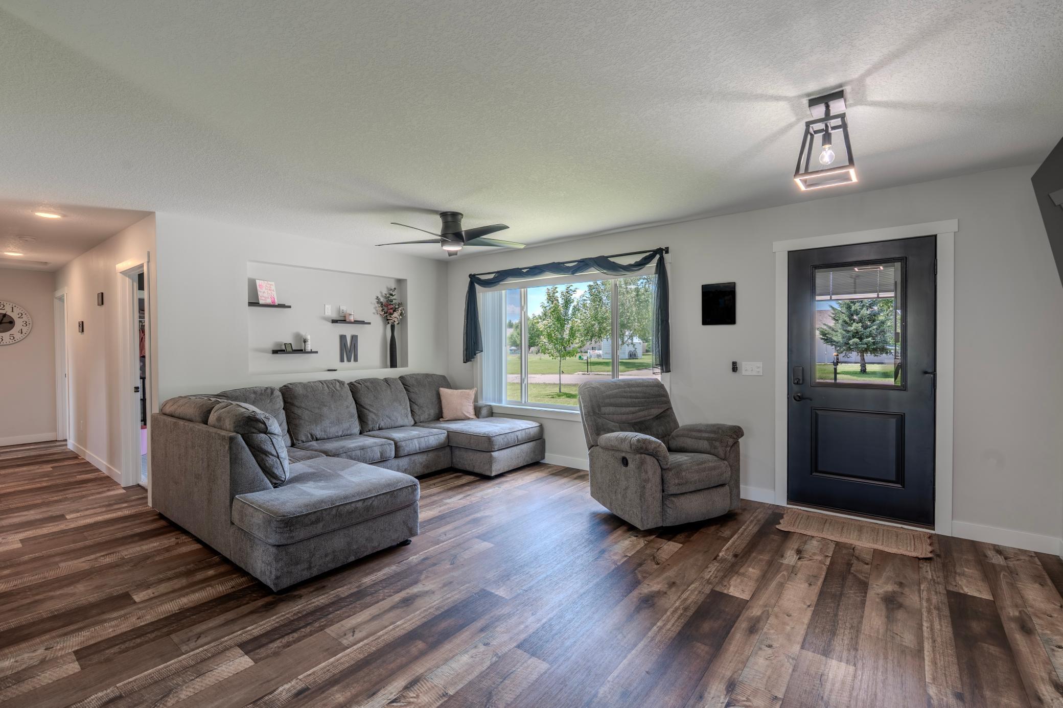Living room and front entrance