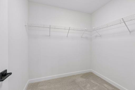 Primary bedroom walk-in closet with shelving