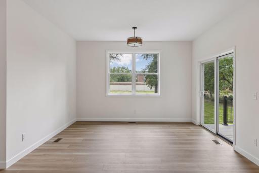 Southern exposure for the sunroom and patio door to the deck