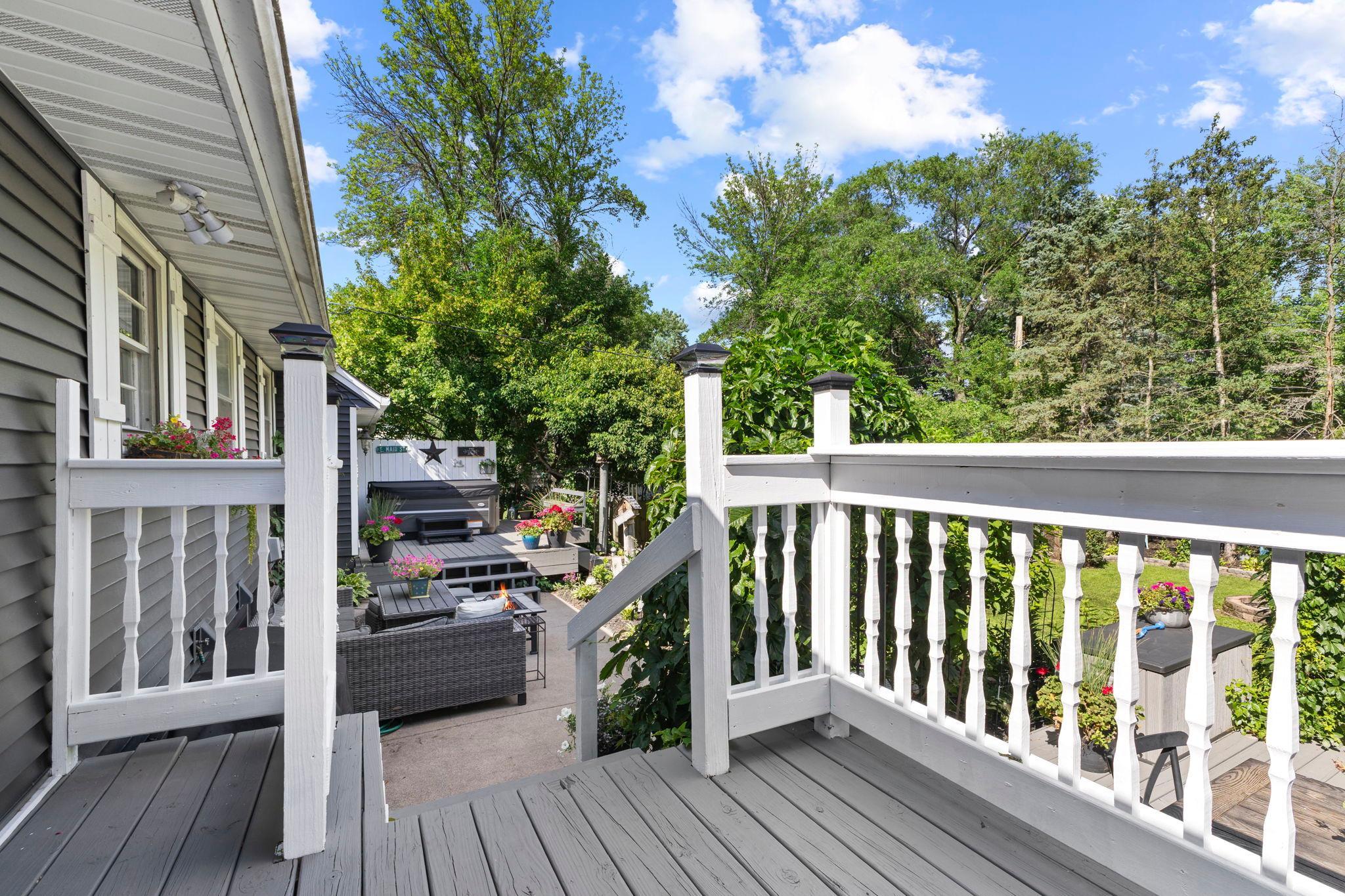 Step outside and enjoy multiple outdoor living spaces designed for relaxation.