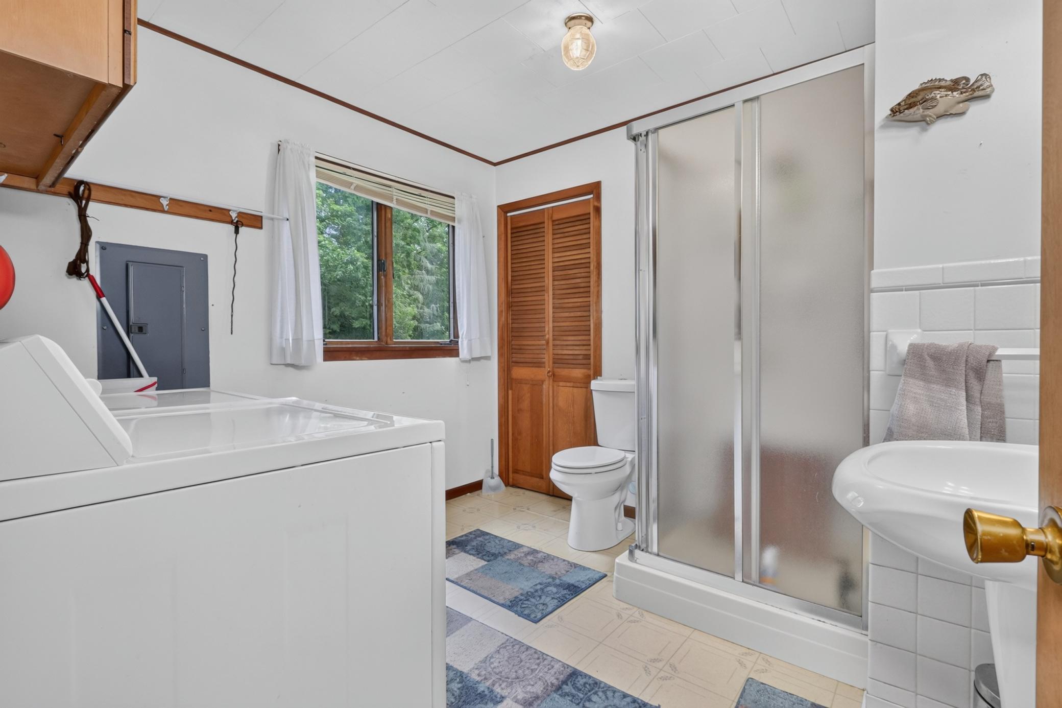 3/4 Bath and Laundry Room