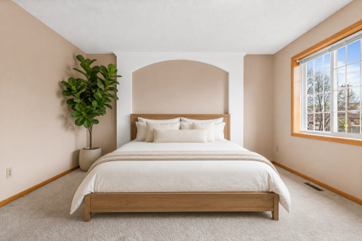 Spacious primary bedroom