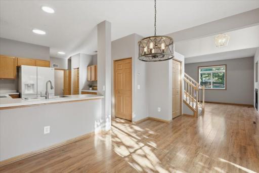 Dining room open to kitchen and living room.