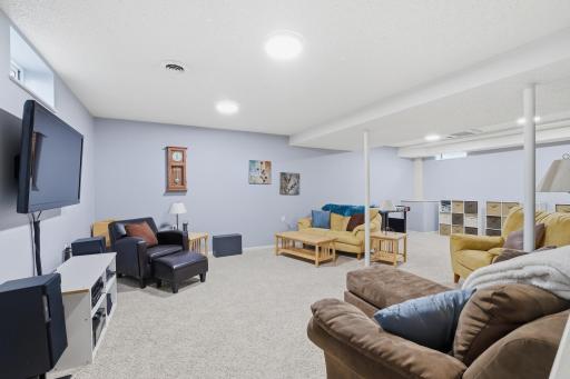 Spacious family room area ready for games