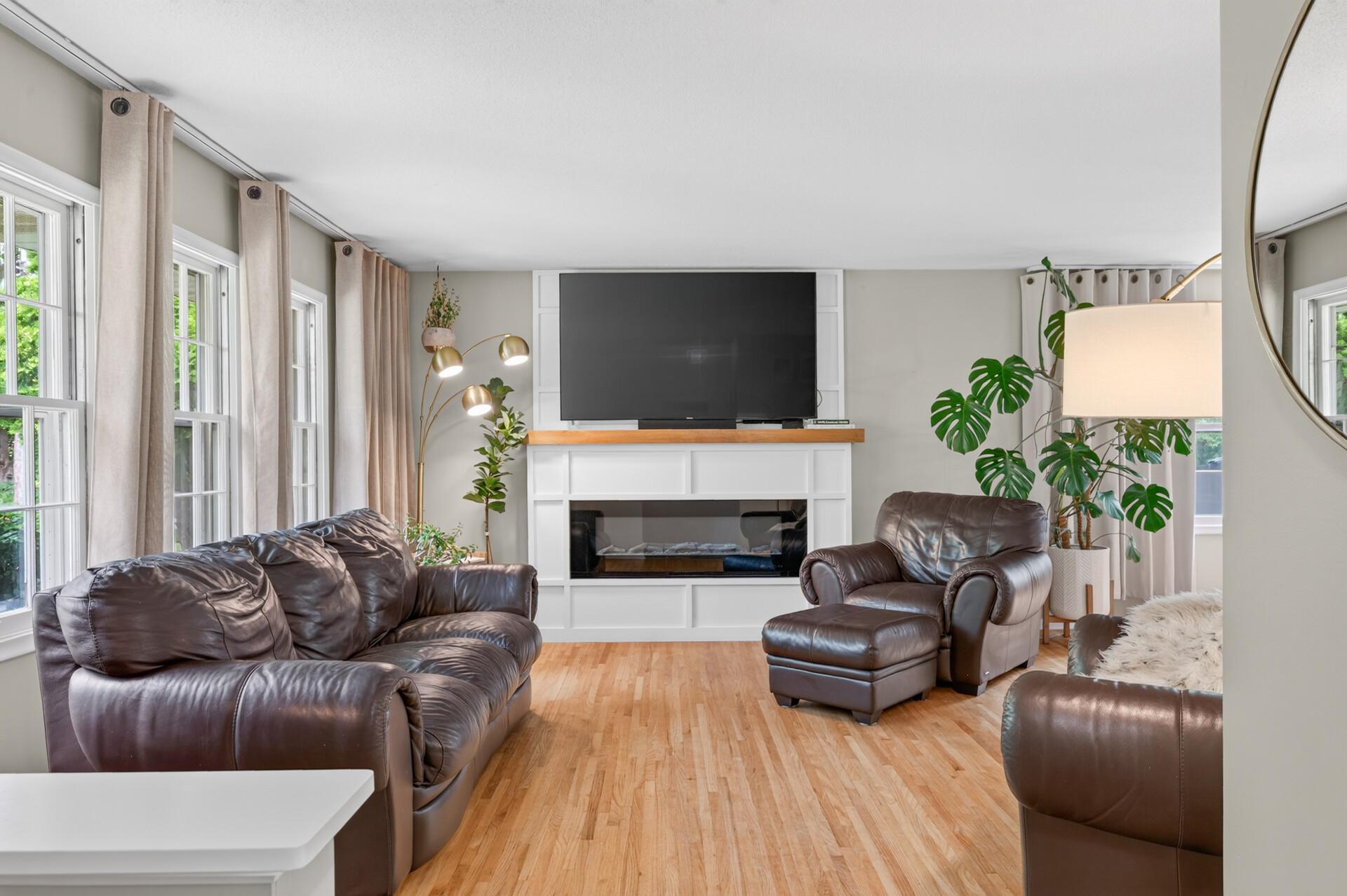 Main Level Living Room with New Fireplace