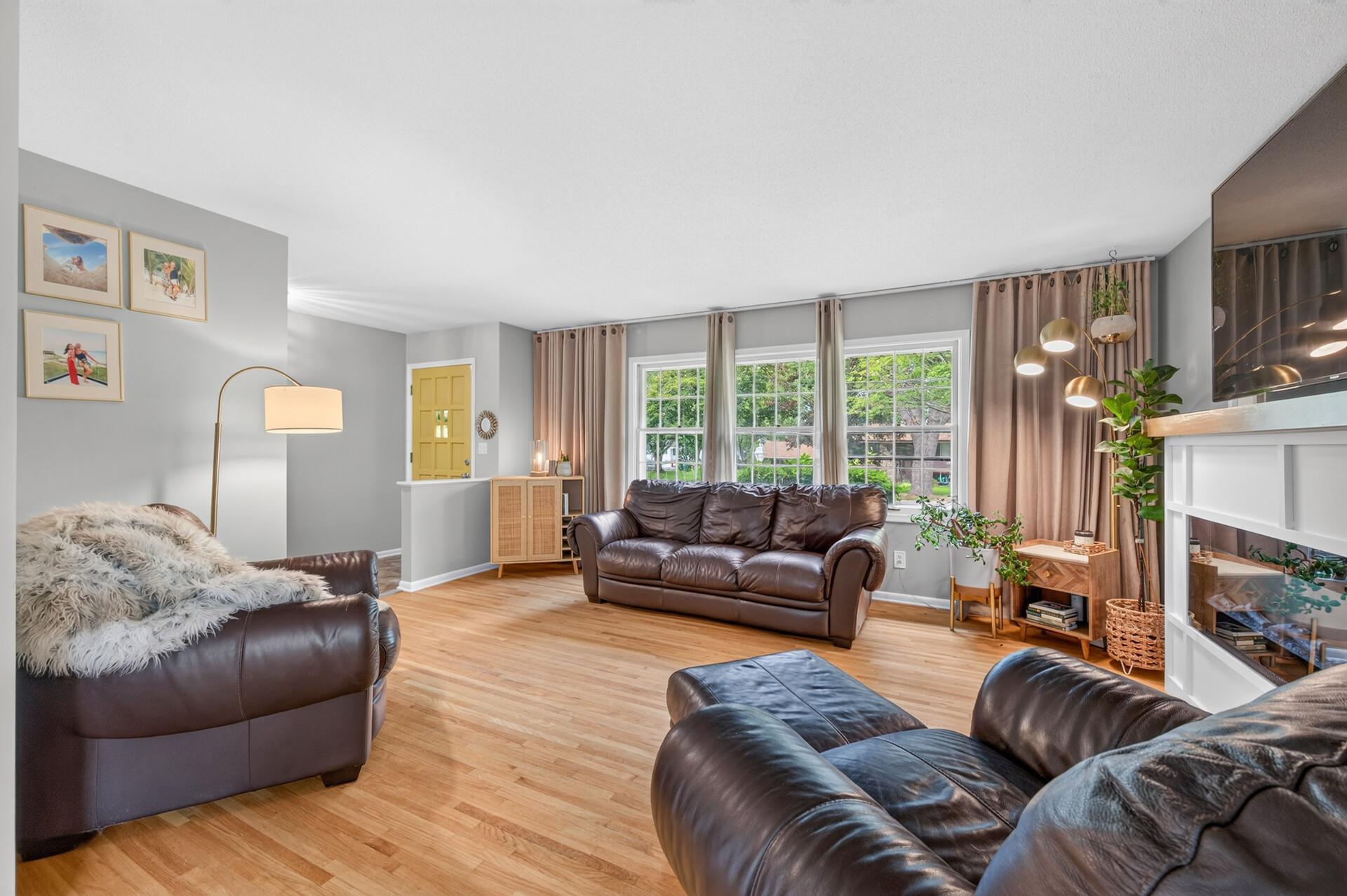 Main Level Living Room with New Fireplace
