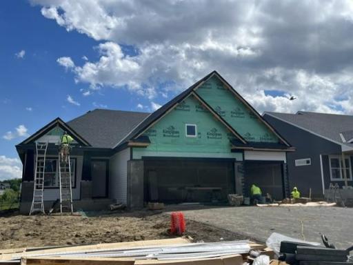 (Photo is of the actual home in progress.)