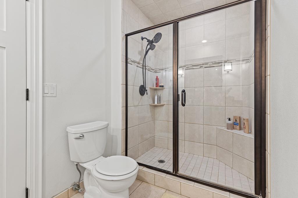Tiled shower