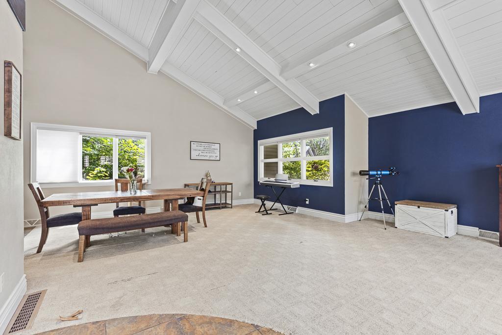 Large windows offer natural light