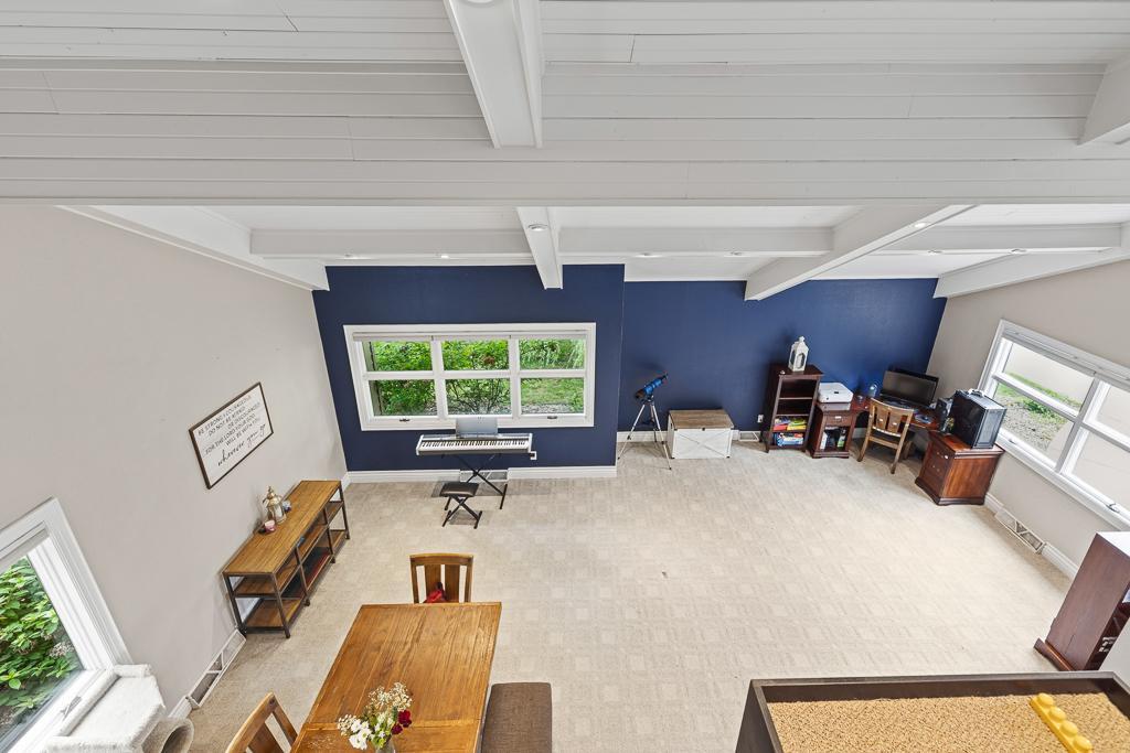 Overlooking living room from balcony