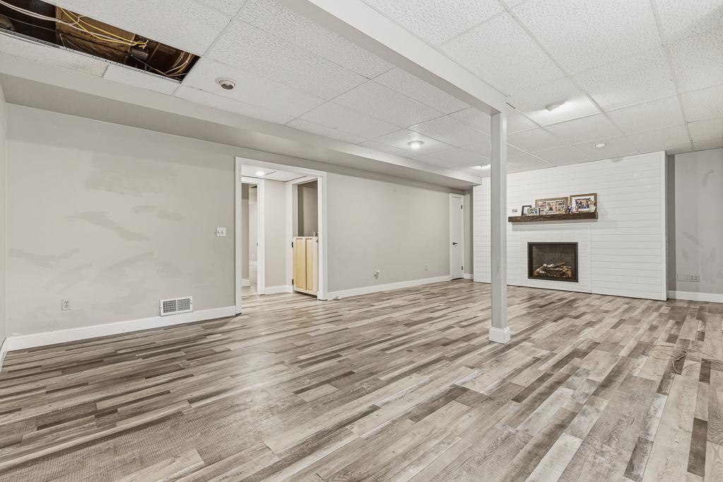 Large finished basement with a spacious family room for all to spread out