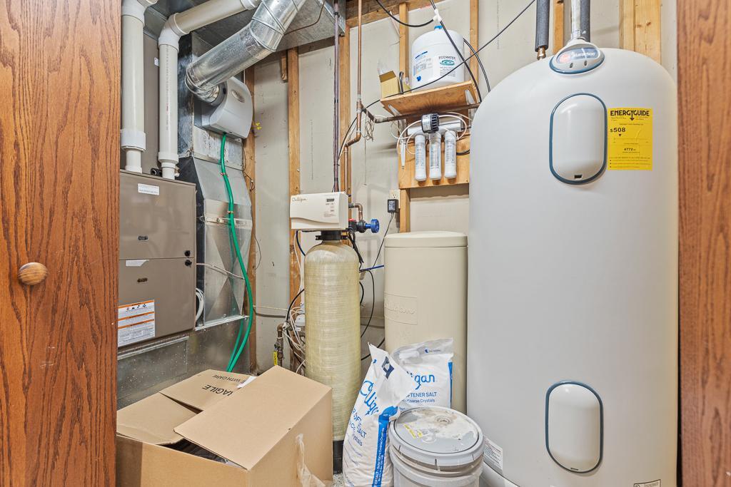Utilities are tucked away in a closet