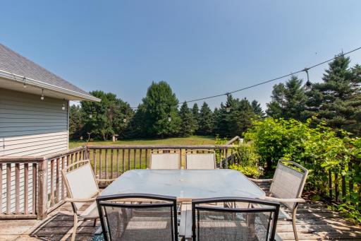 Private Deck overlooking backyard