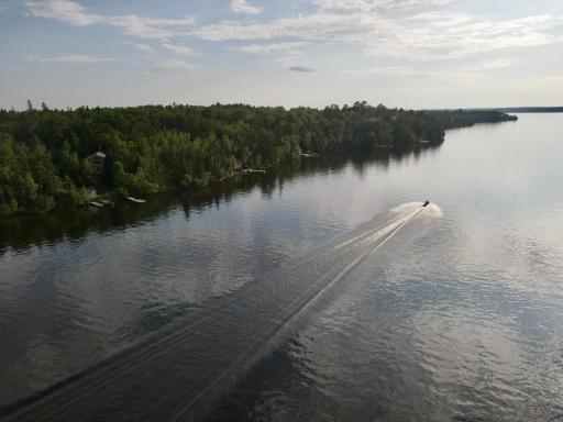 drone shot facing west