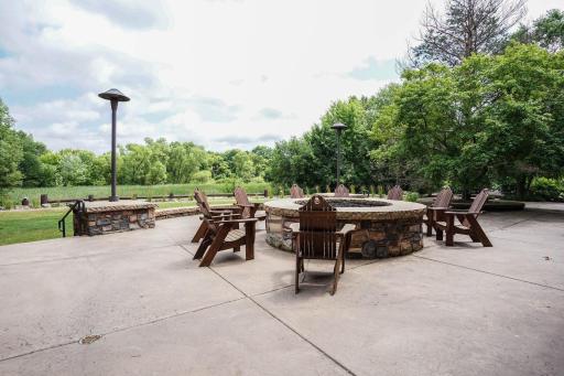 Gather with family and friends around the community fire pitâan inviting outdoor space for relaxing evenings and neighborhood gatherings.