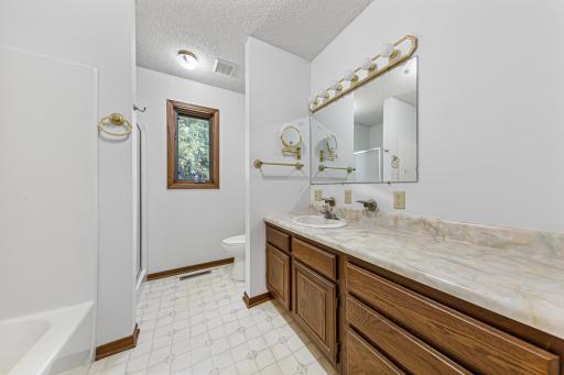 Bathroom with separate entry to primary bedroom