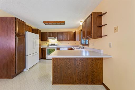 Kitchen with room for counter heigh chairs for informal dining