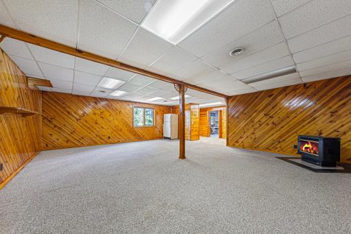 Lower level family room with daylight window