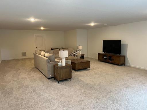 Basement with an open floor plan
