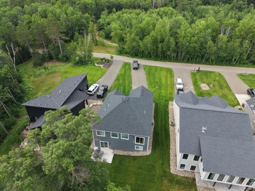 Back of house aerial view of property