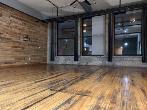 Large windows bring in lots of natural light
