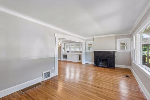 Freshly refinished hardwood floors throughout the main level.