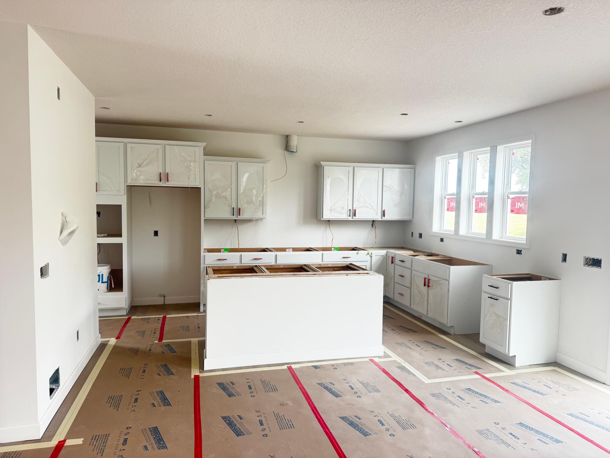 (Photo is of the actual home in progress.)