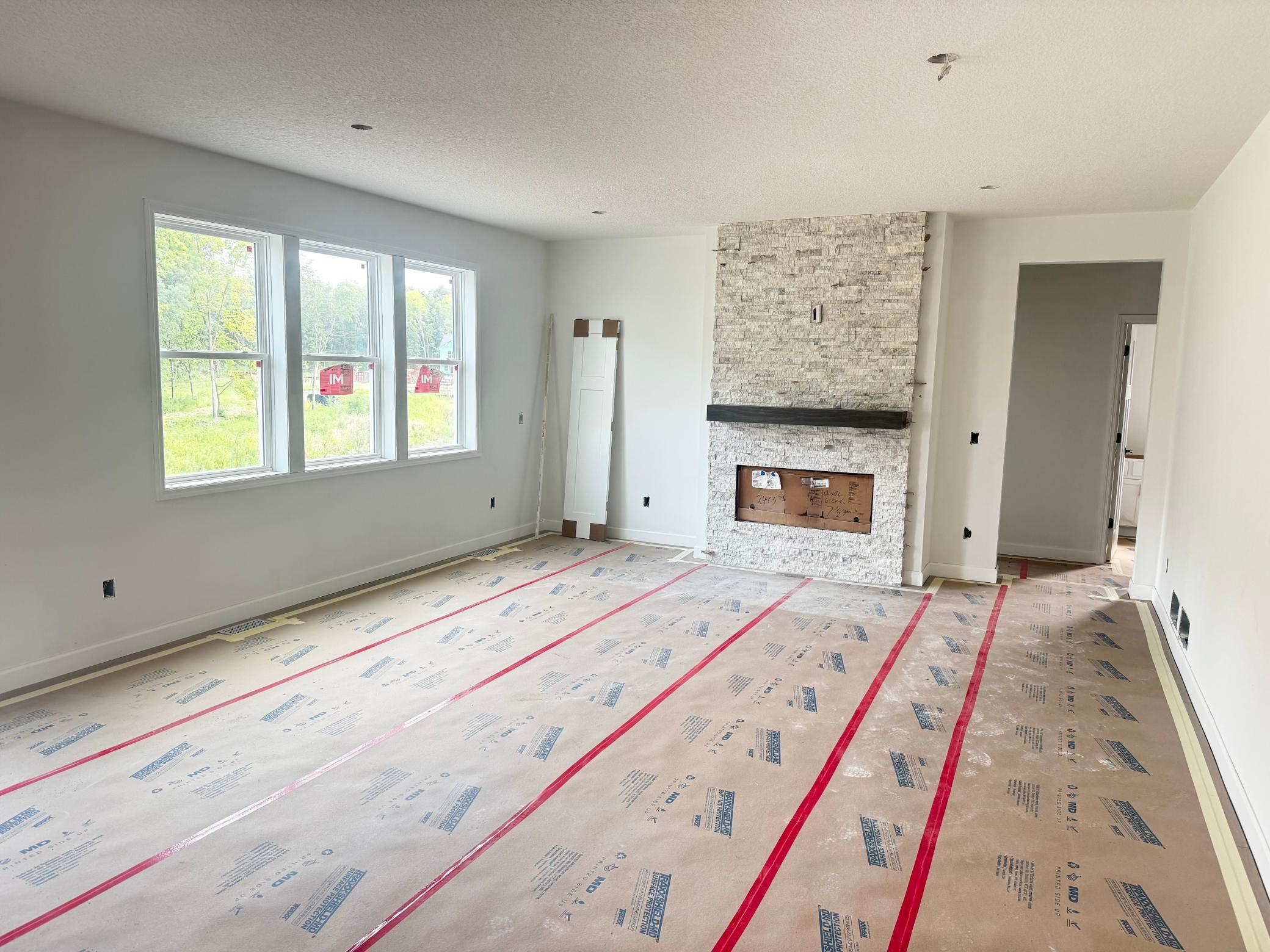 (Photo is of the actual home in progress.)