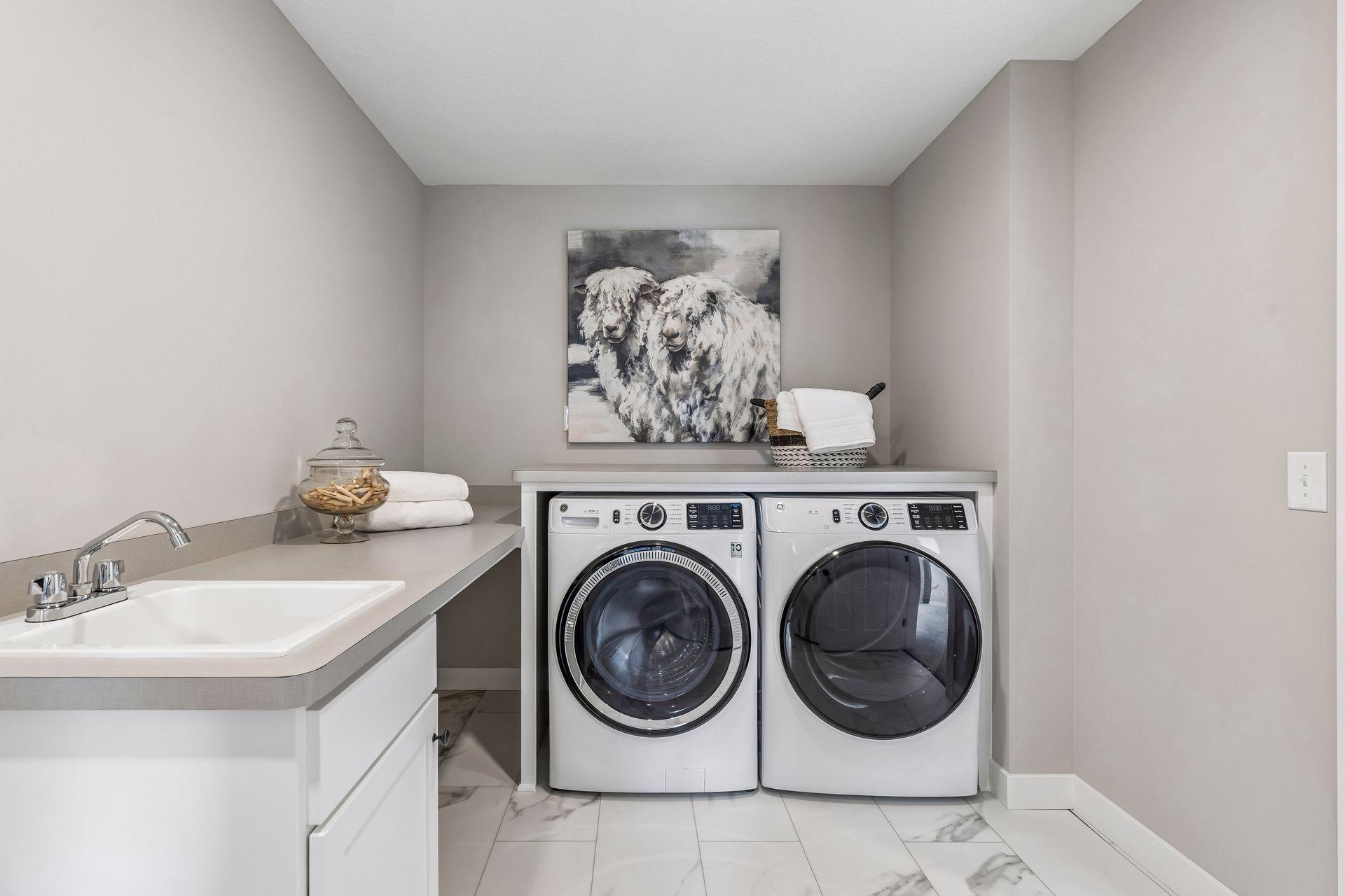 Having the laundry room near all the upper level bedrooms makes laundry day a little bit easier.